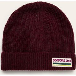 Scotch & Soda - Czapka. Brązowe czapki męskie Scotch & Soda, bez wzorów, z wełny. W wyprzedaży za 129,90 zł.