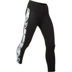 Legginsy sportowe, dł. 3/4, Level 1 bonprix czarno-srebrnoszary. Czarne legginsy sportowe damskie bonprix, w paski, na fitness i siłownię. Za 89,99 zł.