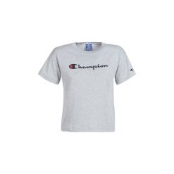 T-shirty z krótkim rękawem Champion 111393-GRYJ. Szare t-shirty damskie Champion, xl, bez wzorów, bez kołnierzyka. Za 104,30 zł.