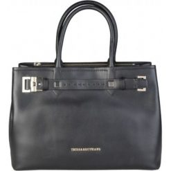 Trussardi Jeans torebka czarny. Czarne torebki klasyczne damskie Trussardi Jeans, bez wzorów, z jeansu, bez dodatków. Za 589,00 zł.