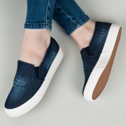 Trampki damskie slip on: Jeansowe tenisówki NOELLE