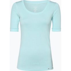 Marc Cain Collections - T-shirt damski, niebieski. Niebieskie t-shirty damskie Marc Cain Collections, bez wzorów, z dżerseju, bez kołnierzyka. Za 279,95 zł.