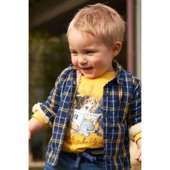 Mayoral - Longsleeve dziecięcy 74-98 cm. Żółte t-shirty chłopięce Mayoral, z nadrukiem, z bawełny, z długim rękawem. Za 55,90 zł.