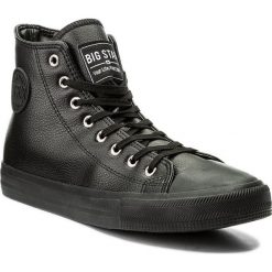Trampki BIG STAR - Y174039F Black. Czarne trampki męskie BIG STAR, bez wzorów, z gumy, eleganckie, bez zapięcia. Za 109,00 zł.