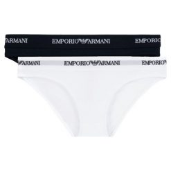 Komplet 2 par fig klasycznych Emporio Armani Underwear 163334 CC317 10410. Figi damskie Emporio Armani Underwear, xs, bez wzorów, z elastanu. W wyprzedaży za 109,00 zł.