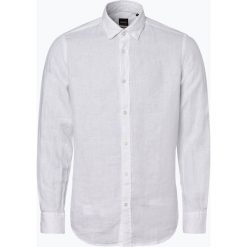 BOSS Casual - Męska koszula lniana – Relegant_1, czarny. Czarne koszule męskie marki BOSS Casual, s, bez wzorów, casualowe, bez kołnierzyka, bez rękawów. Za 495,95 zł.