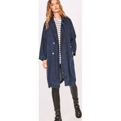 Answear Lab - Płaszcz. Niebieskie kurtki damskie Answear Lab, s, bez wzorów, z materiału. Za 249,90 zł.