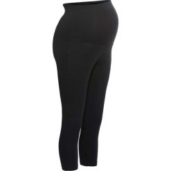Legginsy ciążowe 3/4 bonprix czarny. Czarne legginsy ciążowe bonprix, bez wzorów. Za 44,99 zł.