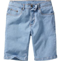 Bermudy "Classic Fit" bonprix jasnoniebieski. Niebieskie jeansy męskie bonprix, m, bez wzorów, klasyczne, z podwyższonym stanem. Za 69,99 zł.