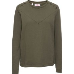 Bluza z guzikami bonprix ciemnooliwkowy. Zielone bluzy rozpinane damskie bonprix. Za 54,99 zł.