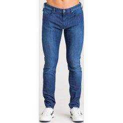 JEANSY SLIM FIT EMPORIO ARMANI. Niebieskie jeansy męskie m, z aplikacjami. Za 443,40 zł.