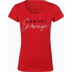 Armani Exchange - T-shirt damski, czerwony. Czerwone t-shirty damskie Armani Exchange, s, z nadrukiem, bez kołnierzyka. Za 139,95 zł.
