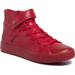 Trampki BIG STAR - V274529 Red. Czerwone półbuty damskie BIG STAR, bez wzorów, z gumy, bez zapięcia. Za 139,00 zł.