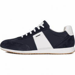 Geox tenisówki męskie Arsien U026NA 022FU 42 ciemnoniebieskie. Niebieskie trampki męskie Geox, bez wzorów, retro, na sznurówki. Za 429,00 zł.