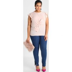 Bluzki asymetryczne: Simply Be TWIST KNOT BLOUSE WITH RUFFLE SLEEVE Bluzka pink