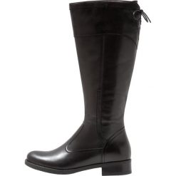 Pier One Kozaki sznurowane black. Czarne buty zimowe damskie Pier One, z materiału. Za 419,00 zł.