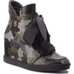 Sneakersy BALDOWSKI - D01022-SNIK-118 Alaska Moro. Zielone półbuty damskie Baldowski, moro, ze skóry, bez obcasa, na koturnie, bez zapięcia. W wyprzedaży za 399,00 zł.