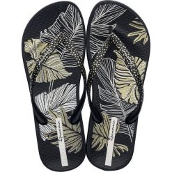 Japonki damskie Ipanema 82525-21555,Kolor czarny. Czarne klapki damskie Ipanema, bez wzorów, bez obcasa. Za 70,00 zł.