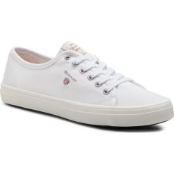Tenisówki GANT - New Haven 18538400 Bright White G290. Białe półbuty damskie GANT, bez wzorów, z gumy, bez zapięcia. Za 269,95 zł.