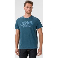 Pepe Jeans Ben Koszulka Niebieski. Niebieskie podkoszulki męskie Pepe Jeans, m, z nadrukiem, z bawełny, z krótkim rękawem. Za 130,95 zł.