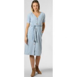 NA-KD - Damska sukienka jeansowa, niebieski. Niebieskie sukienki damskie NA-KD, m, bez wzorów, z jeansu, bez kołnierzyka, bez rękawów. Za 149,95 zł.