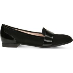 Mokasyny ESTER. Czarne mokasyny damskie marki Gino Rossi, ze skóry, eleganckie, na obcasie. Za 249,90 zł.