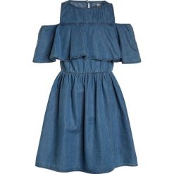 Sukienki dziewczęce z falbanami: GAP GIRLS Sukienka jeansowa medium indigo