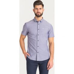 KOSZULA Armani Exchange. Niebieskie koszule męskie Armani Exchange, xl, bez wzorów, z tkaniny, bez kołnierzyka, z krótkim rękawem. Za 175,00 zł.