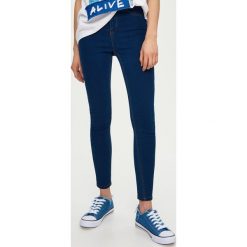 Spodnie damskie: Jeansy high waist - Niebieski