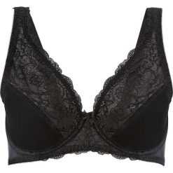 Biustonosz minimizer na fiszbinach bonprix czarny. Czarne biustonosze bonprix, z haftami, z koronki. Za 59,99 zł.
