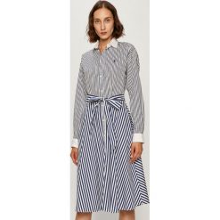 Polo Ralph Lauren - Sukienka. Sukienki damskie Polo Ralph Lauren, na co dzień, bez wzorów, z bawełny, casualowe, polo, z długim rękawem, długie, midi, rozkloszowane. W wyprzedaży za 769,90 zł.