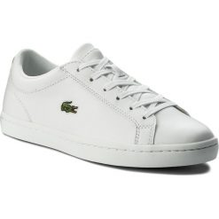 Sneakersy LACOSTE - Straightset Bl 1 Spw 7-32SPW0133001 Wht. Białe półbuty damskie Lacoste, ze skóry ekologicznej. W wyprzedaży za 399,00 zł.