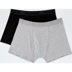 Komplet 2 par bokserek basic. Szare bokserki męskie Pull&Bear, bez wzorów. Za 49,90 zł.