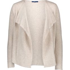 Kardigan w kolorze beżowym. Brązowe kardigany damskie Tom Tailor Classic, xs, bez wzorów, z wełny, bez rękawów, bez kaptura. W wyprzedaży za 90,95 zł.