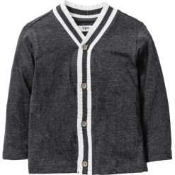 Swetry rozpinane męskie: Shirt rozpinany bonprix antracytowy melanż
