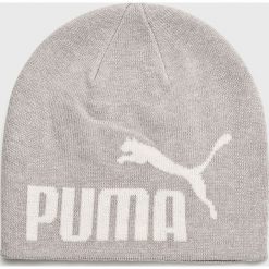 Puma - Czapka. Szare czapki męskie marki Puma, na zimę, z nadrukiem, z bawełny. W wyprzedaży za 39,90 zł.