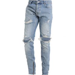 Topman STACKER ZIP Jeansy Slim Fit blue. Niebieskie jeansy męskie relaxed fit marki Topman. Za 249,00 zł.