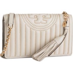 Torebka TORY BURCH - Fleming Mini Stud Wallet Cross-Body 56317 Birch 107. Brązowe torebki klasyczne damskie Tory Burch, z aplikacjami, ze skóry, wizytowe, na ramię, zdobione, bez dodatków. Za 1699,00 zł.