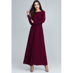 Sukienki: Sukienka maxi m604 bordo
