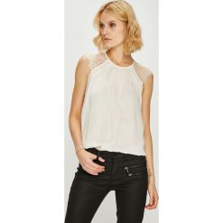 Vero Moda - Top Doreen. Szare topy damskie Vero Moda, l, z koronki, z okrągłym kołnierzem. Za 119,90 zł.