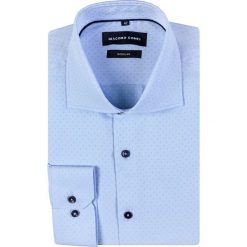 Koszula SIMONE KDNR000796. Niebieskie koszule męskie Giacomo Conti, m, bez wzorów, z bawełny, eleganckie, bez kołnierzyka, bez rękawów. Za 149,00 zł.
