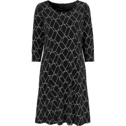 Cellbes Dżersejowa sukienka ze wzorem Czarny we wzory female czarny/ze wzorem 42/44. Czarne sukienki damskie Cellbes, bez wzorów, z dżerseju, eleganckie, bez kołnierzyka, z krótkim rękawem, krótkie, mini. Za 139,00 zł.