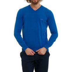 Swetry klasyczne męskie: Sweter w kolorze niebieskim