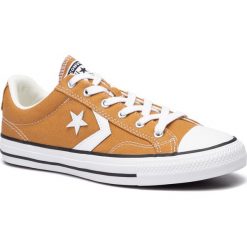 Trampki CONVERSE - Star Player Ox 165459C Wheat/White/Black. Pomarańczowe półbuty męskie Converse, bez wzorów, ze skóry, sportowe, bez zapięcia. W wyprzedaży za 229,00 zł.
