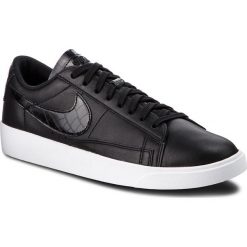 Buty NIKE - Blazer Low BQ0033 001 Black/Black/Black. Czarne półbuty męskie Nike, na co dzień, bez wzorów, ze skóry, bez zapięcia. W wyprzedaży za 299,00 zł.