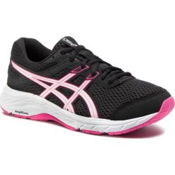 Buty ASICS - Gel-Contend 6 1012A570 Black/Pink Glo. Czarne buty sportowe damskie Asics, bez wzorów, ze skóry ekologicznej, sportowe, do biegania. Za 269,00 zł.