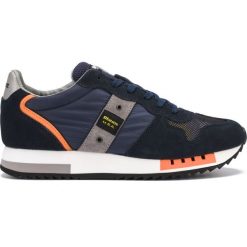 Blauer Queens Tenisówki Niebieski. Niebieskie trampki męskie Blauer, bez wzorów, ze skóry, na sznurówki. Za 602,95 zł.