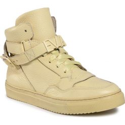 Sneakersy EVA MINGE - EM-08-07-000588 152. Żółte półbuty damskie Eva Minge, ze skóry. Za 463,00 zł.