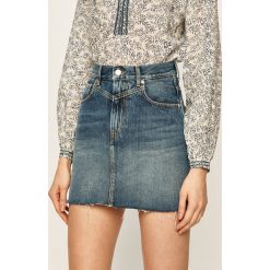 Pepe Jeans - Spódnica jeansowa Rachel Archive. Niebieskie spódniczki damskie Pepe Jeans, na co dzień, s, bez wzorów, z bawełny, casualowe, mini, proste. Za 279,90 zł.