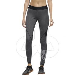 Legginsy adidas Alphaskin Badge of Sport EB3845. Czarne spodnie damskie Adidas, z poliesteru. Za 169,00 zł.